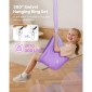 VEVOR Sensory Swing, Αιώρα με Αισθητήρια Διπλής Στρώσης, Κούνια αισθητήρων εσωτερικού & εξωτερικού χώρου με περιστρεφόμενη κρεμάστρα 360°, O-Sling, Χωράει έως 136,07 κιλά, Ρυθμιζόμενη Aerial Yoga, Κούνιες οροφής για παιδιά