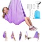 VEVOR Sensory Swing, Αιώρα με Αισθητήρια Διπλής Στρώσης, Κούνια αισθητήρων εσωτερικού & εξωτερικού χώρου με περιστρεφόμενη κρεμάστρα 360°, O-Sling, Χωράει έως 136,07 κιλά, Ρυθμιζόμενη Aerial Yoga, Κούνιες οροφής για παιδιά