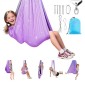 VEVOR Sensory Swing, Αιώρα με Αισθητήρια Διπλής Στρώσης, Κούνια αισθητήρων εσωτερικού & εξωτερικού χώρου με περιστρεφόμενη κρεμάστρα 360°, O-Sling, Χωράει έως 136,07 κιλά, Ρυθμιζόμενη Aerial Yoga, Κούνιες οροφής για παιδιά