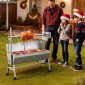 Ψητοπωλείο VEVOR, ψηστιέρα ψησίματος 38 W BBQ εξωτερικού χώρου, Ψητό σούβλας με κάρβουνο με χωρητικότητα 60 κιλών & ύψος 7 επιπέδων, κιτ ψησταριάς ψησίματος από ανοξείδωτο ατσάλι για υπαίθριο κάμπινγκ