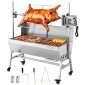 Ψητοπωλείο VEVOR, ψηστιέρα ψησίματος 38 W BBQ εξωτερικού χώρου, Ψητό σούβλας με κάρβουνο με χωρητικότητα 60 κιλών & ύψος 7 επιπέδων, κιτ ψησταριάς ψησίματος από ανοξείδωτο ατσάλι για υπαίθριο κάμπινγκ