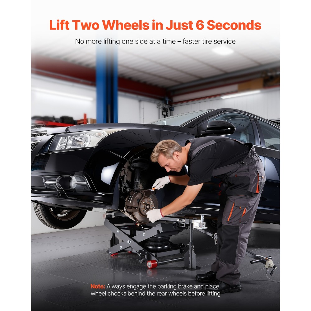 VEVOR Air Portable Car Lift, Χωρητικότητα 3 Ton, Μέγιστο Ύψος 550 mm, Ρυθμιζόμενο φορητό Air Car Lift με αερόσακο, βάσεις στήριξης, τάκους τροχών, ελαστικά μαξιλαράκια, βαρέως τύπου για σεντάν, SUV, φορτηγά