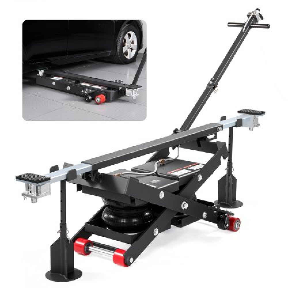 VEVOR Air Portable Car Lift, Χωρητικότητα 3 Ton, Μέγιστο Ύψος 550 mm, Ρυθμιζόμενο φορητό Air Car Lift με αερόσακο, βάσεις στήριξης, τάκους τροχών, ελαστικά μαξιλαράκια, βαρέως τύπου για σεντάν, SUV, φορτηγά
