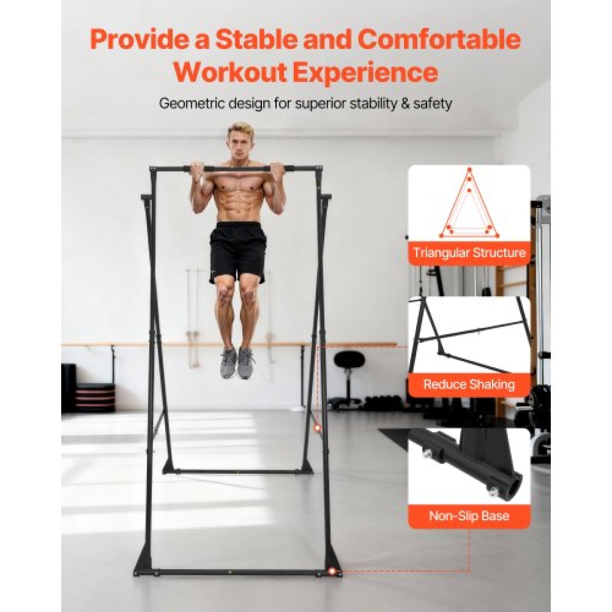 Πλαίσιο VEVOR Yoga Stand, Max 200 kg Load Swing Stand, Triangular Structure Yoga Aerial Rig, Aerial Silk Stand με αφρό EVA, Οριζόντια ρύθμιση 4 επιπέδων & κάθετη ρύθμιση 6 επιπέδων, πολλαπλών λειτουργιών