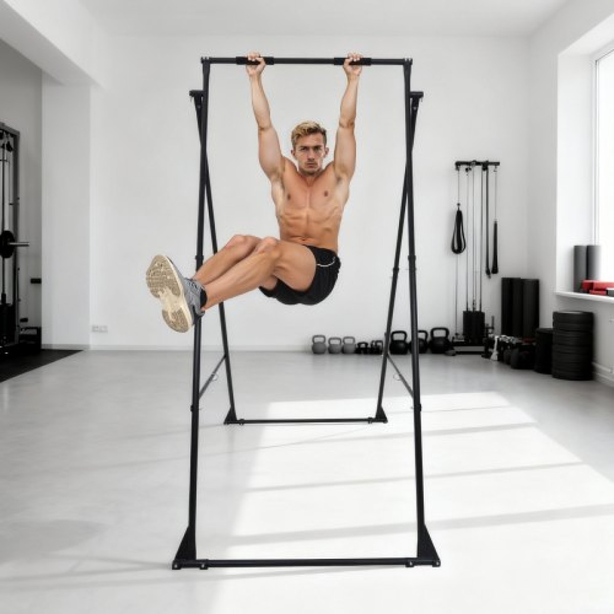 Πλαίσιο VEVOR Yoga Stand, Max 200 kg Load Swing Stand, Triangular Structure Yoga Aerial Rig, Aerial Silk Stand με αφρό EVA, Οριζόντια ρύθμιση 4 επιπέδων & κάθετη ρύθμιση 6 επιπέδων, πολλαπλών λειτουργιών