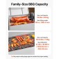 Ψητοπωλείο VEVOR, ψηστιέρα ψησίματος 38W BBQ εξωτερικού χώρου, Ψητό σούβλας με κάρβουνο με χωρητικότητα 60 κιλών, ρόδες & ύψος 4 επιπέδων, κιτ ψησίματος ψησίματος από ανοξείδωτο ατσάλι για υπαίθριο κάμπινγκ