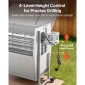 Ψητοπωλείο VEVOR, ψηστιέρα ψησίματος 38W BBQ εξωτερικού χώρου, Ψητό σούβλας με κάρβουνο με χωρητικότητα 60 κιλών, ρόδες & ύψος 4 επιπέδων, κιτ ψησίματος ψησίματος από ανοξείδωτο ατσάλι για υπαίθριο κάμπινγκ