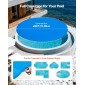 VEVOR Solar Pool Cover, 5,49m Στρογγυλό Pool Bubble Cover, 12 Mil Pools Solar Blanket with Bubble & PE Υλικό, Ημέρα Απορρόφηση Θερμότητας, Διατήρηση Θερμότητας τη νύχτα, Ηλιακά Καλύμματα Διατήρησης Θερμότητας, Μπλε