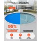 VEVOR Solar Pool Cover, 5,49m Στρογγυλό Pool Bubble Cover, 12 Mil Pools Solar Blanket with Bubble & PE Υλικό, Ημέρα Απορρόφηση Θερμότητας, Διατήρηση Θερμότητας τη νύχτα, Ηλιακά Καλύμματα Διατήρησης Θερμότητας, Μπλε