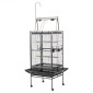 VEVOR Bird Cage, 830 x 790 x 2100 mm, Open Flat Top, Wrought Iron Bird Flight Cage with Perches, Slide-Out Tray, Plastic Feeders, for Cockatiel, Monk Parakeet, Amazon Parrot, African Grey Parrot