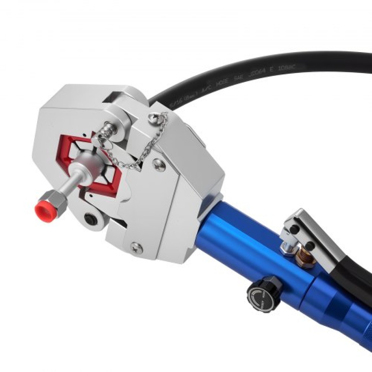 VEVOR Hydraulic Hose Crimper, Hydra-Krimp AC Hose Crimper Kit with 7 Dies Snap-on, Integral Manual Hydraulic Soles A/C Crimper Tool for Automobile & Conditioning Repair - with Carry Case