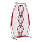 VEVOR 203,2 x 101,6 mm Δίχτυ ρίψης προπονητή ποδοσφαίρου, Δίχτυ εξάσκησης στόχου ρίψης προπόνησης με 3 τσέπες στόχου, δίχτυ χωρίς κόμπους περιλαμβάνει πλαίσιο φιόγκου και φορητή θήκη μεταφοράς, βελτίωση της ακρίβειας ρίψης QB