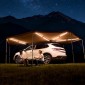 Τέντα VEVOR 270 μοιρών με φώτα LED Bulit-in, 12,4 ㎡ Τέντα οχήματος από την πλευρά του οδηγού, αδιάβροχες πλαϊνές τέντες αυτοκινήτου UV50+, τέντες για παντός καιρού Ελεύθερη στάση για καταφύγιο αυτοκινήτου για SUV Truck Camping