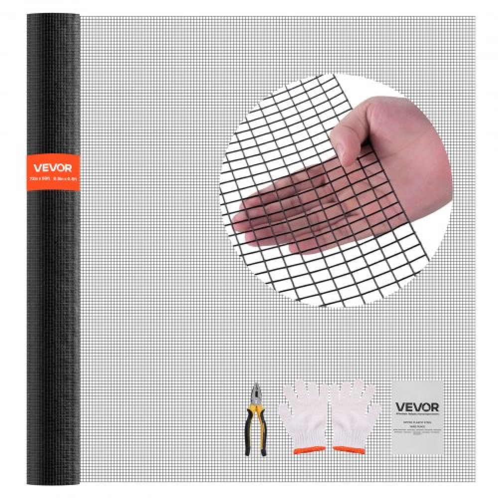 Ύφασμα VEVOR Hardware 183cm x 15,2m, 1/2 in 19 Gauge γαλβανισμένο συρμάτινο ρολό, ανθεκτικό στις καιρικές συνθήκες περίφραξη από σύρμα κοτόπουλου με επίστρωση βινυλίου, περίφραξη φυτών κήπου με συγκολλήσεις βαρέως τύπου για φράχτη φιδιού σε κλουβί κουνελι