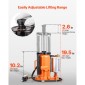 VEVOR Air Hydraulic Bottle Jack, 20 Ton (44092 lbs) Χωρητικότητα, Εύρος ανύψωσης 260-495 mm, Πνευματικό/Χειροκίνητο Συγκολλημένο γρύλο μπουκαλιών βαρέως τύπου με αντλία για SUV, Pickup, Truck, RV, Επισκευή Αυτοκινήτων, Πορτοκαλί