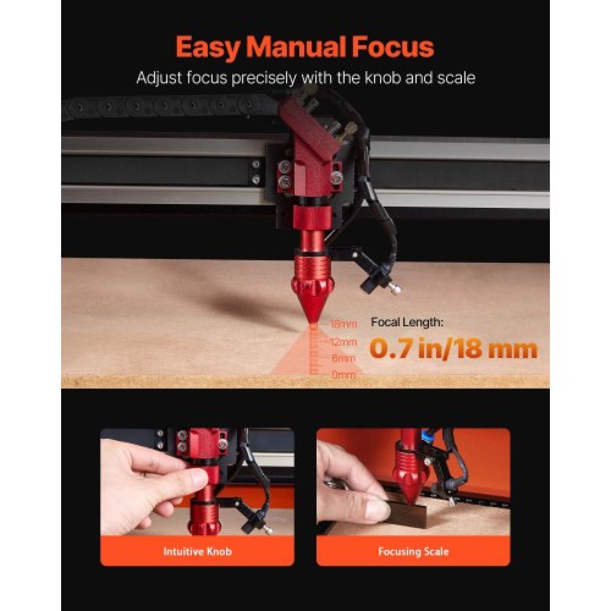 VEVOR 60W CO2 Laser Engraver, 600 x 400 mm, Co2 Laser Engraver Cutter Machine with 4 Way Pass Air Assist, Engraving Machine cut, Compatible with LightBurn CorelDRAW RDWorks, for Wood Acrylic Glass