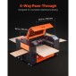 VEVOR 60W CO2 Laser Engraver, 600 x 400 mm, Co2 Laser Engraver Cutter Machine with 4 Way Pass Air Assist, Engraving Machine cut, Compatible with LightBurn CorelDRAW RDWorks, for Wood Acrylic Glass