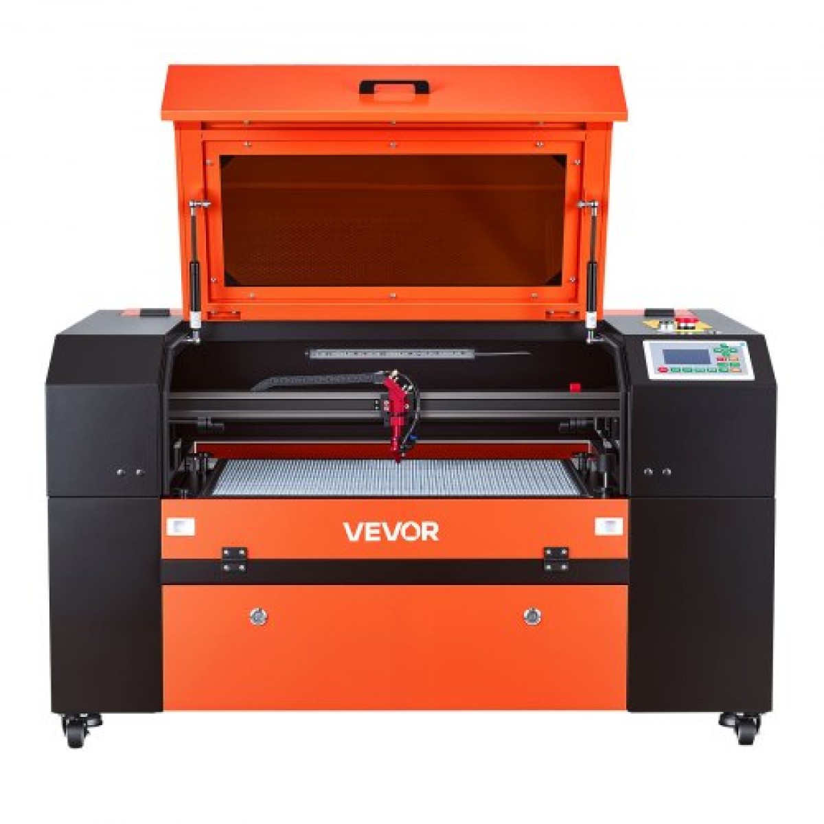 VEVOR 60W CO2 Laser Engraver, 600 x 400 mm, Co2 Laser Engraver Cutter Machine with 4 Way Pass Air Assist, Engraving Machine cut, Compatible with LightBurn CorelDRAW RDWorks, for Wood Acrylic Glass