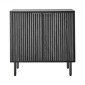 Ντουλάπα καφέ VEVOR, Τραπέζι Coffee Bar Mid Century με αυλακωτό τραπέζι με αποθηκευτικό χώρο 2 επιπέδων, ντουλάπι σε μπουφέ με πόρτα αχυρώνα, μπουφές μπουφέ για σαλόνι, είσοδος, 80 x 37,5 x 80 cm, μαύρο