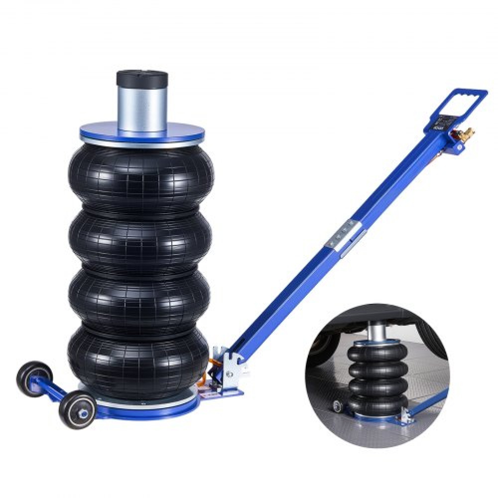 VEVOR Air Jack, 6 Ton Quadrupple Bag Airbag Jack, Ανύψωση Έως 673 mm με ψηλή στήλη, ρυθμιζόμενη λαβή & παχύ λαστιχένιο μαξιλαράκι, 2-5 s Fast Lifting Pneumatic για Αυτοκίνητο, SUV, Επισκευή Pickup Truck, Γκαράζ