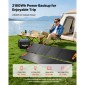 VEVOR Portable Power Station, Φορητή ηλιακή γεννήτρια 2400W με 2 τεμάχια * 200W αναδιπλούμενα ηλιακά πάνελ, 2160Wh επεκτάσιμη μπαταρία LiFePO4 εφεδρική με 10 θύρες εξόδου για Backup Home Outdoor Camping RV