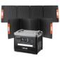 VEVOR Portable Power Station, Φορητή ηλιακή γεννήτρια 2400W με 2 τεμάχια * 200W αναδιπλούμενα ηλιακά πάνελ, 2160Wh επεκτάσιμη μπαταρία LiFePO4 εφεδρική με 10 θύρες εξόδου για Backup Home Outdoor Camping RV