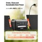 VEVOR Portable Power Station, Φορητή ηλιακή γεννήτρια 2400W με 2 τεμάχια * 200W αναδιπλούμενα ηλιακά πάνελ, 2160Wh επεκτάσιμη μπαταρία LiFePO4 εφεδρική με 10 θύρες εξόδου για Backup Home Outdoor Camping RV