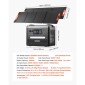 VEVOR Portable Power Station, Φορητή ηλιακή γεννήτρια 2400W με 2 τεμάχια * 200W αναδιπλούμενα ηλιακά πάνελ, 2160Wh επεκτάσιμη μπαταρία LiFePO4 εφεδρική με 10 θύρες εξόδου για Backup Home Outdoor Camping RV