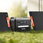 VEVOR Portable Power Station, Φορητή ηλιακή γεννήτρια 2400W με 2 τεμάχια * 200W αναδιπλούμενα ηλιακά πάνελ, 2160Wh επεκτάσιμη μπαταρία LiFePO4 εφεδρική με 10 θύρες εξόδου για Backup Home Outdoor Camping RV