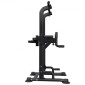 VEVOR Pull Up Bar, 150kg Power Tower Dip Station, Workout Dip Station με σταθερή βάση σε σχήμα H και μαξιλαράκι πλάτης, ρυθμιζόμενο ύψος 12 επιπέδων χωρίς όρθια μπάρα Chin Up για την πλάτη, 4 επίπεδα ρυθμιζόμενο μαξιλαράκι πλάτης