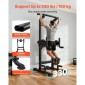VEVOR Pull Up Bar, 150kg Power Tower Dip Station, Workout Dip Station με σταθερή βάση σε σχήμα H και μαξιλαράκι πλάτης, ρυθμιζόμενο ύψος 12 επιπέδων χωρίς όρθια μπάρα Chin Up για την πλάτη, 4 επίπεδα ρυθμιζόμενο μαξιλαράκι πλάτης