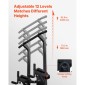 VEVOR Pull Up Bar, 150kg Power Tower Dip Station, Workout Dip Station με σταθερή βάση σε σχήμα H και μαξιλαράκι πλάτης, ρυθμιζόμενο ύψος 12 επιπέδων χωρίς όρθια μπάρα Chin Up για την πλάτη, 4 επίπεδα ρυθμιζόμενο μαξιλαράκι πλάτης