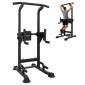 VEVOR Pull Up Bar, 150kg Power Tower Dip Station, Workout Dip Station με σταθερή βάση σε σχήμα H και μαξιλαράκι πλάτης, ρυθμιζόμενο ύψος 12 επιπέδων χωρίς όρθια μπάρα Chin Up για την πλάτη, 4 επίπεδα ρυθμιζόμενο μαξιλαράκι πλάτης