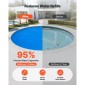 VEVOR Solar Pool Cover, 5,49m Στρογγυλό Pool Bubble Cover, 16 Mil Pools Solar Blanket with Bubble & PE Υλικό, Ημέρα Απορρόφηση Θερμότητας, Νυχτερινή Κατακράτηση Θερμότητας, Ηλιακά Καλύμματα Διατήρησης Θερμότητας, Μπλε