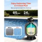 Φίλτρο άμμου VEVOR, 609,6 mm, 246,1 LPM Above Inground Pool Sand Filter System, με βαλβίδα πολλαπλών θυρών 7 κατευθύνσεων, Backwash, Rinse, Reciculate, Waste, Winter, Closet Mode, for Above In Pool Pool