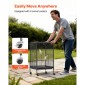 VEVOR Bird Cage, 460 x 460 x 770 mm, Ανοιχτή επίπεδη κορυφή, σφυρήλατο σίδηρο Κλουβί πτήσης πουλιών με κούρνιες, συρόμενος δίσκος και πλαστικοί τροφοδότες, τροχίσκοι, για παπαγάλους, μπλε βυζιά, κοκατίλ, καναρίνι, μπαχαρικά, κονούρα