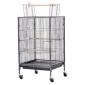 VEVOR Bird Cage, 460 x 460 x 770 mm, Ανοιχτή επίπεδη κορυφή, σφυρήλατο σίδηρο Κλουβί πτήσης πουλιών με κούρνιες, συρόμενος δίσκος και πλαστικοί τροφοδότες, τροχίσκοι, για παπαγάλους, μπλε βυζιά, κοκατίλ, καναρίνι, μπαχαρικά, κονούρα
