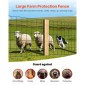 VEVOR Farm Fence, 1 x 20 m, 4 x 4 in Mesh Περίφραξη από γαλβανισμένο ατσάλινο σύρμα 2,1 mm για βοοειδή, γουρούνια και πρόβατα, βαρέως τύπου περίφραξη ζώων με επίστρωση βινυλίου για περιβλήματα ζώων, σύρμα κλουβιού, φράχτες κήπου, πράσινο