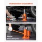 VEVOR Air Hydraulic Bottle Jack, μέγιστη χωρητικότητα φορτίου 12 τόννων, εύρος ανύψωσης 265-505 mm, πνευματικός/χειροκίνητος συγκολλημένος γρύλος φιάλης βαρέως τύπου με αντλία χειρός για επισκευή αυτοκινήτων SUV, Pickup, φορτηγών και αυτοκινήτων, πορτοκαλ