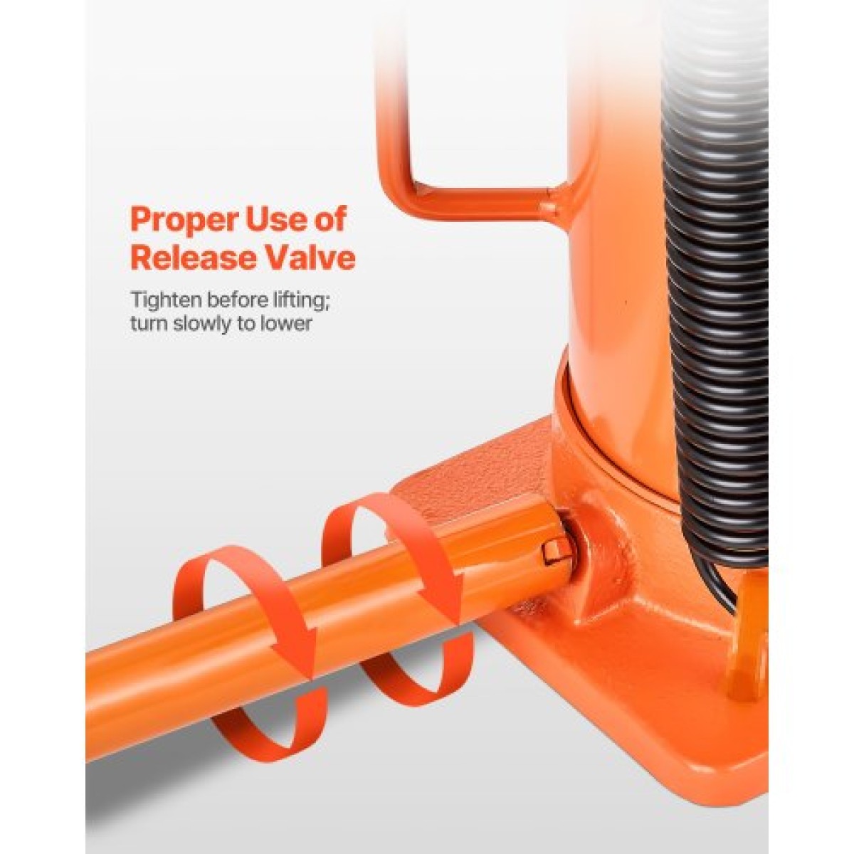 VEVOR Air Hydraulic Bottle Jack, μέγιστη χωρητικότητα φορτίου 12 τόννων, εύρος ανύψωσης 265-505 mm, πνευματικός/χειροκίνητος συγκολλημένος γρύλος φιάλης βαρέως τύπου με αντλία χειρός για επισκευή αυτοκινήτων SUV, Pickup, φορτηγών και αυτοκινήτων, πορτοκαλ