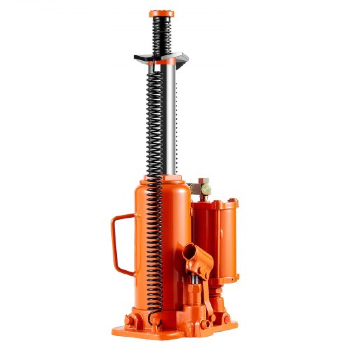 VEVOR Air Hydraulic Bottle Jack, μέγιστη χωρητικότητα φορτίου 12 τόννων, εύρος ανύψωσης 265-505 mm, πνευματικός/χειροκίνητος συγκολλημένος γρύλος φιάλης βαρέως τύπου με αντλία χειρός για επισκευή αυτοκινήτων SUV, Pickup, φορτηγών και αυτοκινήτων, πορτοκαλ