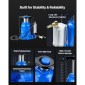 VEVOR Air Hydraulic Bottle Jack, 32 Ton (70546,9 lbs) Χωρητικότητα, Εύρος ανύψωσης 255-415 mm, Πνευματικός/Χειροκίνητος συγκολλημένος γρύλος φιάλης βαρέως τύπου με αντλία για SUV, Pickup, Truck, RV, Car, Auto Repair, Blue
