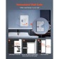 Χρηματοκιβώτιο τοίχου VEVOR 0,83 sq.ft, κρυφό χρηματοκιβώτιο τοίχου 3 επιπέδων με κωδικό πρόσβασης, κλειδί & περιστρεφόμενο πόμολο, κουτί από ατσάλι ψυχρής έλασης Q235 με ρυθμιζόμενα ράφια και οπές στήριξης για χρήματα, κοσμήματα, διαβατήριο, λευκό