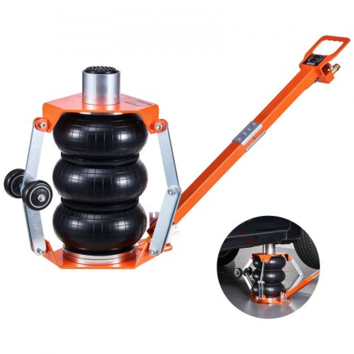 VEVOR Air Jack, 3 Ton Triple Bag Air Jack, Airbag με ράβδο στήριξης, ανύψωση έως 470 mm με ανυψωμένη στήλη & ρυθμιζόμενη λαβή, 1-6 s Fast Lifting Pneumatic για αυτοκίνητα, SUV, Pickup Trucks Επισκευή