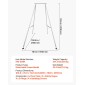 Πλαίσιο VEVOR Yoga Stand, Swing Stand μήκους 3m, Max 250 kg Load Triangular Structure Aerial Rig, Aerial Silk Stand για τους λάτρεις της γιόγκα, αντιολισθητική βάση, ελαφρύ, αποσπώμενο σχέδιο