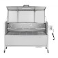 Ψησταριά VEVOR, ψηστιέρα ψησίματος 38W BBQ εξωτερικού χώρου, Ψητά σούβλας με κάρβουνο με χωρητικότητα 60 κιλών, ρόδες & ύψος 4 επιπέδων, κιτ ψησταριάς από ανοξείδωτο ατσάλι για κάμπινγκ σε υπαίθρια πάρτι