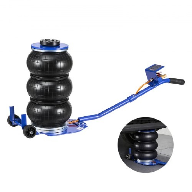 VEVOR Air Jack, 3 Ton Triple Bag Air Jack, Airbag με έξι χαλύβδινους σωλήνες, ανύψωση έως 450 mm, 1-6 s Fast Lifting Pneumatic με μακριά λαβή & λαστιχένιο μαξιλαράκι για αυτοκίνητα, SUV, επισκευή φορτηγών pickup, γκαράζ