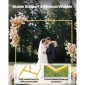 Βάση σκηνικού VEVOR Arch, 2,4 x 2,4 m, Σταθερή κατασκευή, Εύκολη συναρμολόγηση, Τετράγωνη χρυσή μεταλλική αψίδα για σκηνικό για γάμους, πάρτι γενεθλίων, αποφοίτηση, γιορτή και διακόσμηση τελετών