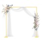 Βάση σκηνικού VEVOR Arch, 2,4 x 2,4 m, Σταθερή κατασκευή, Εύκολη συναρμολόγηση, Τετράγωνη χρυσή μεταλλική αψίδα για σκηνικό για γάμους, πάρτι γενεθλίων, αποφοίτηση, γιορτή και διακόσμηση τελετών