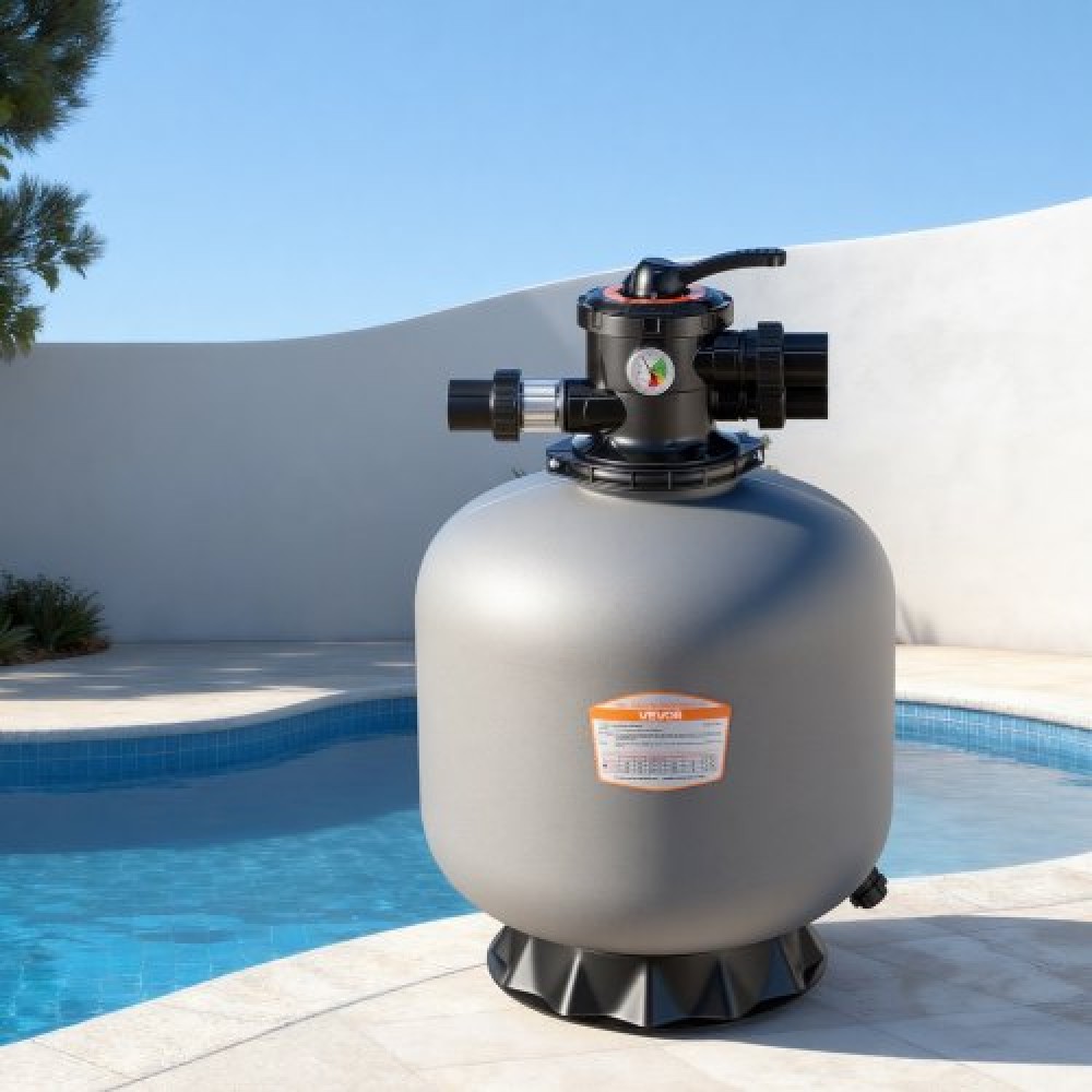 Φίλτρο άμμου VEVOR, 508 mm, 189,3 LPM Above Inground Pool Sand Filter System, με βαλβίδα πολλαπλών θυρών 7 κατευθύνσεων, Backwash, Rinse, Reciculate, Waste, Winter, Closed Mode, for Above In Pool Pools